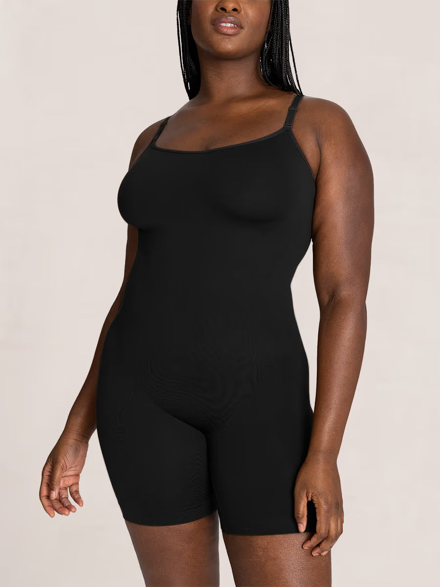 Honeyglowlove Essentials All Day Every Day Scoop Neck Mid-Thigh Bodysuit