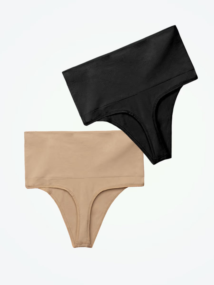 Honeyglowlove Essentials 2-Pack High-Waisted Shaper Thong