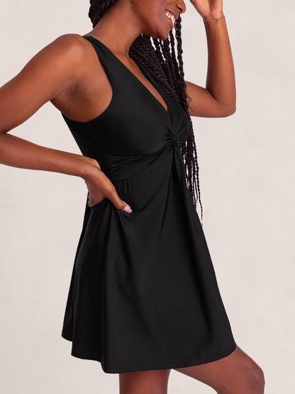 Honeyglowlove Essentials Swim Knot-Front Swim Dress