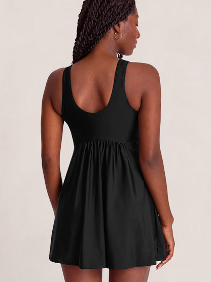 Honeyglowlove Essentials Swim Knot-Front Swim Dress