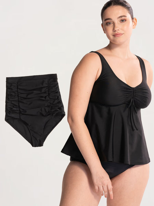 Bundle Honeyglowlove Essentials - 1 Bikini Bottom + 1 Tie-Front Tankini