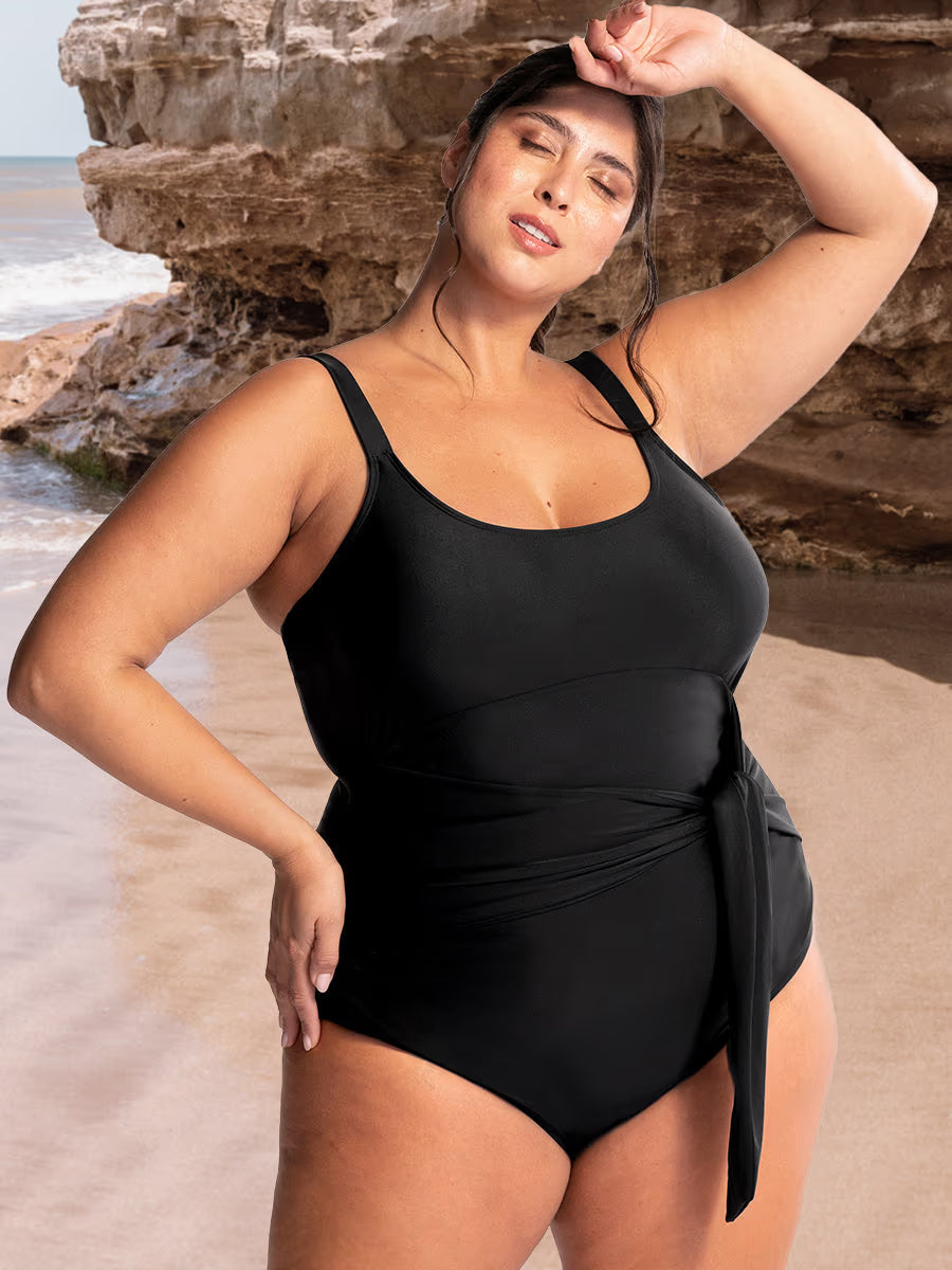 Honeyglowlove Essentials Tie Belt One-Piece Swimsuit