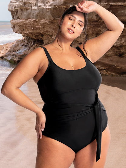 Honeyglowlove Essentials Tie Belt One-Piece Swimsuit