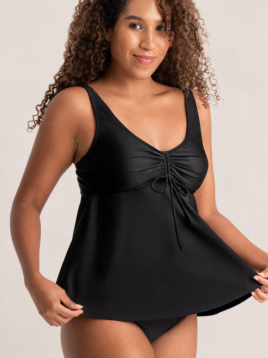 Honeyglowlove Essentials Wireless Tie-Front Tankini