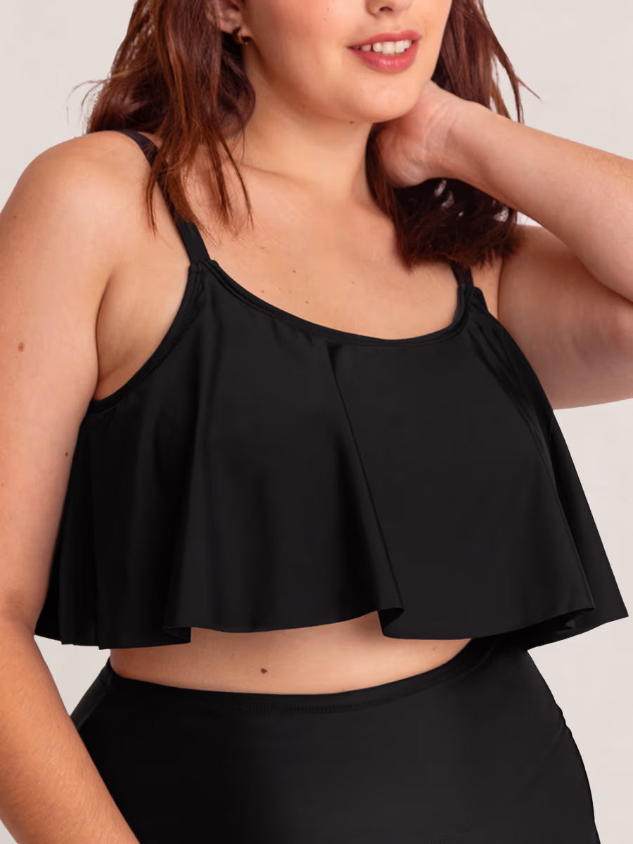 Bundle Honeyglowlove Essentials - 1 Halter Bikini Top + 1 Ruffled Bikini Top + 1 Swim Skirt