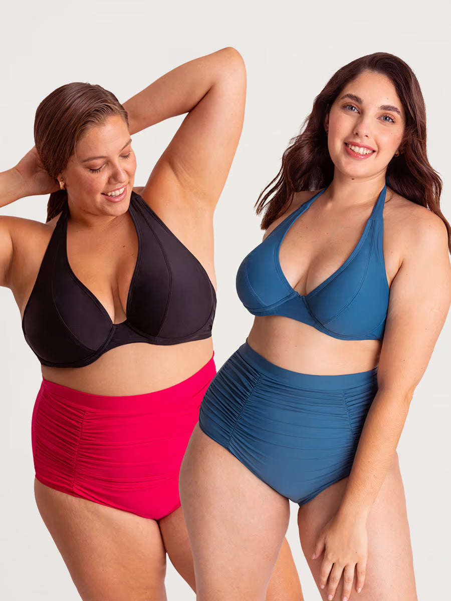 Honeyglowlove Essentials 2-Pack Full Coverage Halter Bikini Top