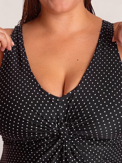 Honeyglowlove Essentials Swim Knot-Front Swim Dress